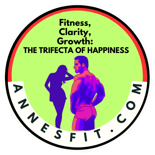 AnnesFit.com - Fitness, Clarity, Growth:  The Trifecta of Happiness. Logo